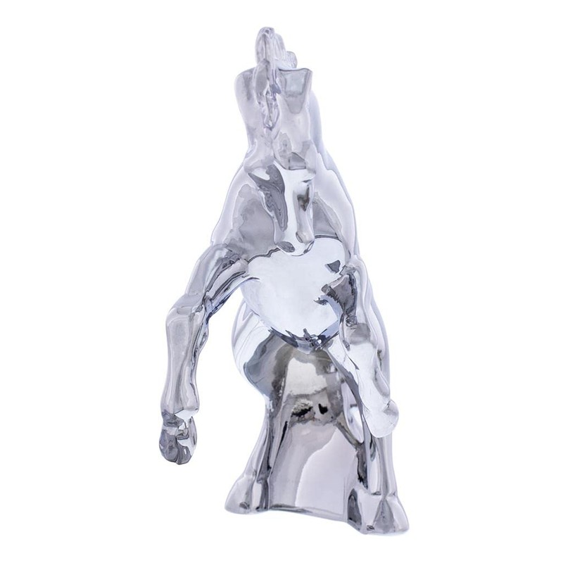 CTW Die-Cast Fighting Stallion Hood Ornament - Chrome