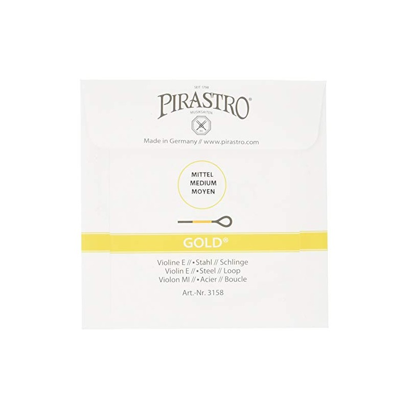 PIRASTRO Gold E線ループエンド ゴールド バイオリン弦 E3158(2本セット)