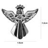 Happy Birthday Silver Coloured Angel Pin With Gem Stone Sentimental