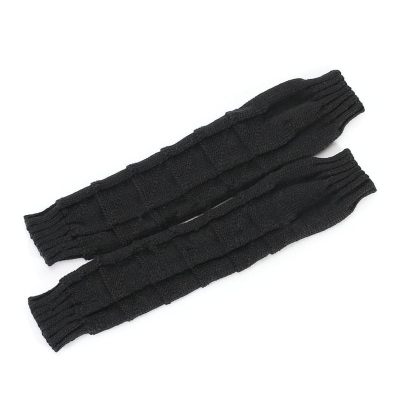 Womens Arm Warmers Fingerless Long Gloves Knit Elbow Length Gloves