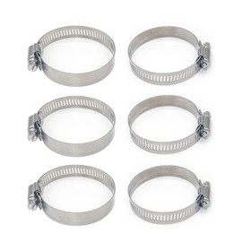 Stainless Steel Adjustable Hose Clamp Hose Band Pack of 6 (40-63mm)
