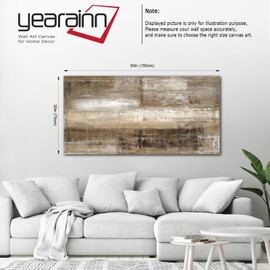 Canvas Wall Art Vintage Abstract Picture Brown Abstract Painting Canvas Artwork Prints for Home Decorations Living Room Bedroom Office Wall Decor Framed Ready to Hang 30" x 60"