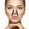 2 Pieces Eyebrow Ruler 3-Point Positioning Ruler Eyebrow Golden Ratio