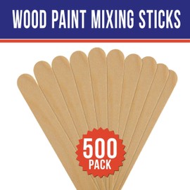 TCP Global Wood Paint Mixing Sticks - 500 Pack - Automotive, Crafts, Airbrush, Art