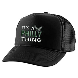 ALLNTRENDS It's A Philly Thing Embroidered Trucker Hat (Black)