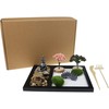 DinQ Meditation Japanese Zen Garden, Sand Garden Tools Accessories Box