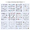 12 Pcs Christmas Tree El Bell Snow Quarter Nail Stickers