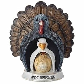 Roman 3pc Nesting Turducken Thanksgiving Holiday Figure 9.5"