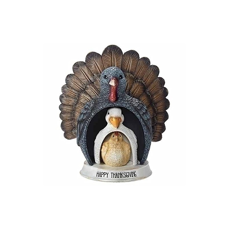 Roman 3pc Nesting Turducken Thanksgiving Holiday Figure 9.5"