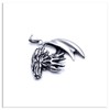 Xusamss Punk Titanium Steel Wing Dragon Pendant Necklace with 24inches