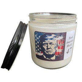 Highly Scented Trump Took Back America Candle - Pet Friendly - All Natural - Hand Poured - Choose Your Scent. (8 oz, Tropical Fruits)