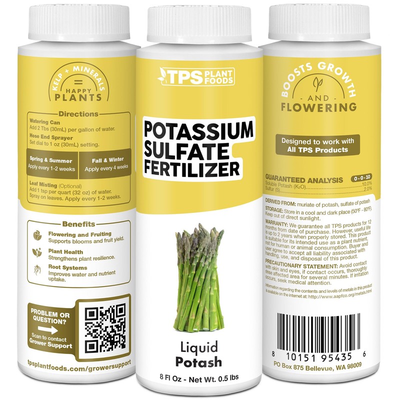 Potassium Sulfate Fertilizer, Premium Potassium and Sulfur Plant Nutrient Blend,