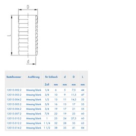 ABA Beul 12015.014.2 Hose Connector Heavy Duty Brass