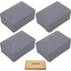 SKIR'CO Fence Post Caps, Rectangular Grey Plastic Caps, 40 x