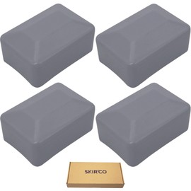 SKIR'CO Fence Post Caps, Rectangular Grey Plastic Caps, 40 x 60 mm, Fence Post Cover, Window Grey, RAL 7040 Colour, Pack of 4