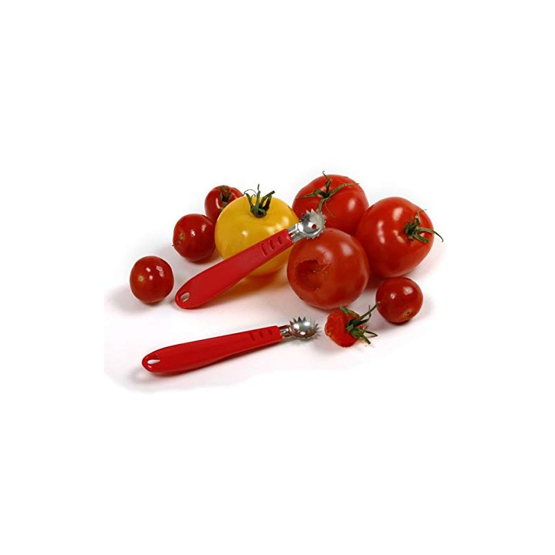 Norpro Stainless Steel Strawberry/Tomato Corer w/Plastic Handle (Pack of 6)