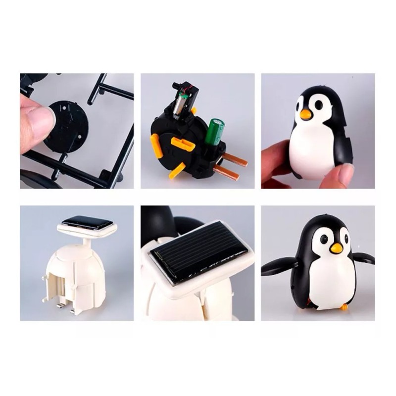 Lecute Pingüino Solar Caminante Armable Juguete Didactico Juego