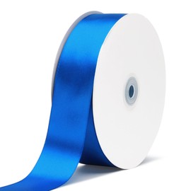 1.5 Inch x 100yds Satin Ribbon Solid Fabric Ribbons Roll for Gift Wrapping,Floral,Balloons,Craft Sewing,Valentine's Day,Wedding,Birthday Party Decoration(Blue)