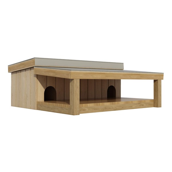 Multiple Medium Sized Dog House with Covered Porch Plans DIY