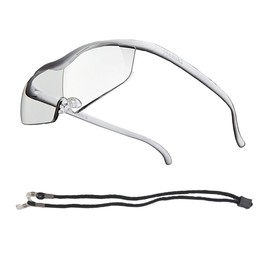 Hazuki Loupe Large 1.85x Clear Lens (9 Colors in Total) with Neck Hanging Strap (White) Birthday Gift