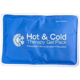 Roscoe Reusable Hot and Cold Pack – Pack for Knee, Shoulder, Back, Injuries - Microwave Heating Pad, 7.5 x 11 Inches, Blue