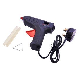 Mini Glue Gun 10W - Includes 2X 7mm Glue Sticks & Triangular Stand - Hot Melt Glue Gun for DIY Crafts Home Repairs Wood Plastic Fabric Card Making - Quick Heating Instant Bonding Ergonomic Handheld
