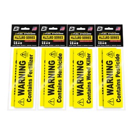 Fertilizer Only, Pesticide Only, Weed Killer Only, Herbicide Only - Pump Sprayer Labels - Variety Pack - 2 Stickers of Each - 8 Total - Warning Label Signage for Sprayers: Outdoor Rated - USA Made