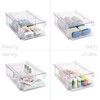 Smart Design Pull-Out Stackable Storage Bin with Removable Dividers -