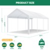 COBIZI Carport Canopy 12x20 Heavy Duty Car Tent Garage, Galvanized