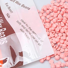 Cera Española Perlas Rosas Lavanda Áloe Depilación Sin Tiras 2 Piezas - cera sin dolor, granos de cera dura unisex para la depilación de todo el cuerpo, (Crema)