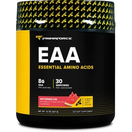 Primaforce EAA en Polvo (30 Porciones) | Aminoácidos Esenciales para Antes/Durante el Entrenamiento y Recuperación - Sin GMO y Sin Gluten (Sabor Sandía)