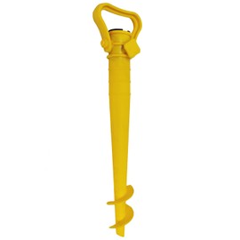 Land-Haus-Shop® Garden Beach Lawn Earth Parasol Holder Anchor Parasol Holder Ground Sleeve Ground Spike Ground Dowel Plastic Colourful, yellow