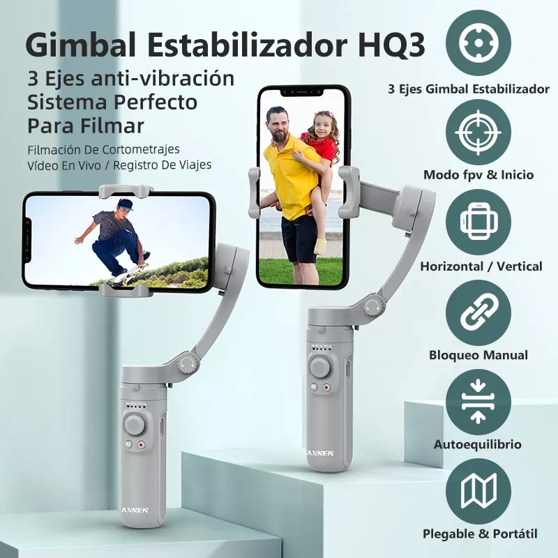 Axnen Gimbal Estabilizador de teléfono celular con cardán de 3