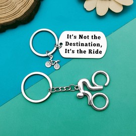 Cycling Gift Keyring Inspirational Biker Lovers Gift Bike Motorcycle Gifts Encouragement Gift for Cyclist Bike Riding Gift for New Driver Cycling Enthusiast Mountain Biker Gifts Christmas Graduation
