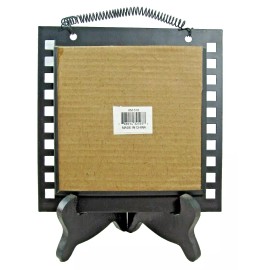 Unbranded Santa in Sleigh Hanging Hand-Painted Glass Christmas Tile 4.5 x 4.5 inches