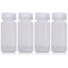 DKBT Pack of 4 Wide Mouth Plastic Bottles, 125 ml,