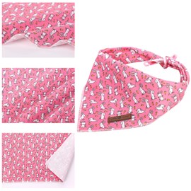 lionet paws Easter Bunny Carrot Dog Bandana for Small Medium Large Dogs, Cat Dog Kerchief Triangle Bibs Scarf for Girl Boy
