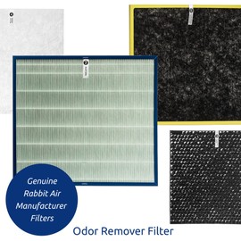 Original Rabbit Air A3 Filter Replacement Kit for Models SPA-1000N (with Odor Remover Customized Filter)