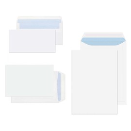 Mixed Size Pack Standard DL / A5 / A4 No Window SELF Seal Envelopes Plain White DL C5 C4 (8X Standard DL / 8X A5 / 8X A4 Envelopes)