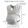 vrbabies Baby Wraps Carrier Sling, Baby Carrier for Newborns to