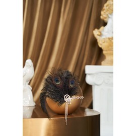 BABEYOND 1920s Flapper Headpiece Headband - Art Deco Roaring 20s Great Gatsby Feather Headband 1920s Flapper Gatsby Accessories (Black)