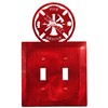 SWEN Products Fire Rescue Wall Plate Cover (Double Switch, Red)