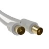 kenable RF TV Freeview Plug to Plug White Aerial Lead