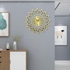 JUGV 24.0 Inch Gold Large Wall Clocks for Living Room