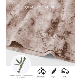 Jimonda Kids Soft Rayon From Bamboo Sleepwear Long Sleeve Boys Girls Pajama Outdoor 2-Piece tops&pant Casual sets Tie Dye PJ(Coffee tie dye,4T)