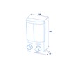 Croydex Double Soap Dispenser, Shower Dispenser Wall Mounted, Lifts Off