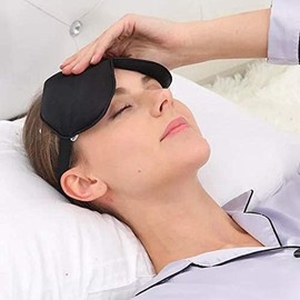 Silk-like Sleep Blindfold, Super Smooth Eye Mask (Black, One Size)