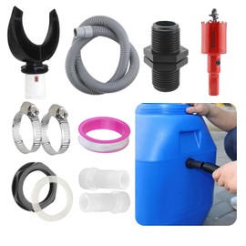 RISAKOGO Rainwater Collector, 75 mm Downpipe Rain Collector Set, Rain Collector Rain Butt Connection Set Rain Thief Rain Collector Rain Butt Connector for Roofs up to 80 m²