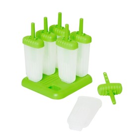 Tovolo Groovy Ice Pop Molds, Green - Set of 6