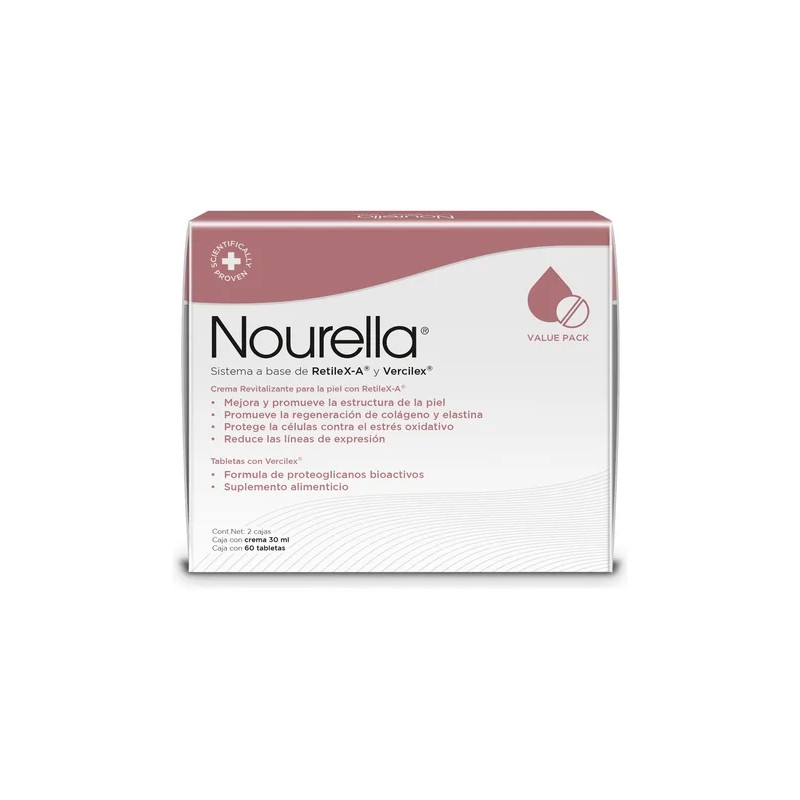 Nourella Kit Antiedad Crema 30 Ml / Caja C/60 Tabs
